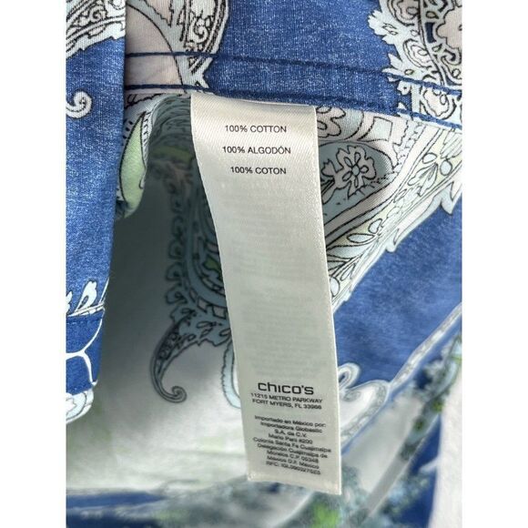 Chico's 3 Piece Clothing Lot Tops Blouses Size 1 Medium Career Casual Blue - Picture 13 of 16